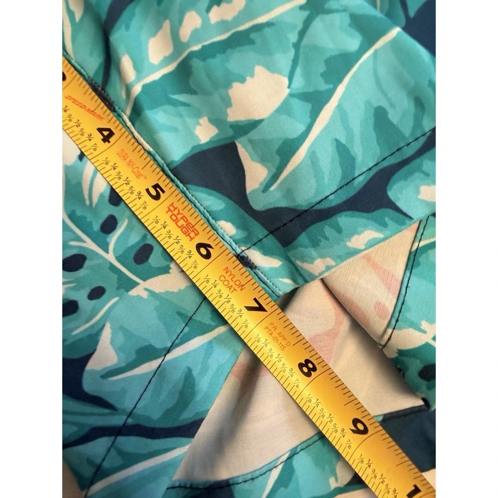 Kenny Flowers Men's Size XL Shorts Swim Trunks Lined Blue Turquoise Floral